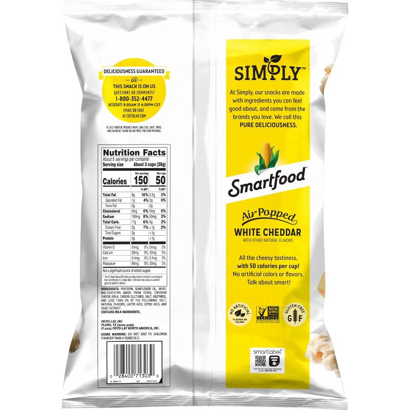 Simply Smartfood White Cheddar - 5.25oz, 3 of 7