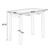 KWPZQEB 3 Piece Dining Table Set, Bar Table and Chairs Set, Modern Breakfast Dinette Set with 2 Stools, Compact Table for Dining Room, Kitchen, white - 4 of 4