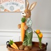 Northlight 19" Spring Sisal Standing Bunny Rabbit Figure with Carrot - Brown/Green - 2 of 4