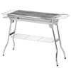 Charcoal Grill, Stainless Steel Portable Folding BBQ, Camping, Picnic, Party, Tailgating and Travel with Pan, Grill Rack, Shelves, and Hooks - 3 of 4