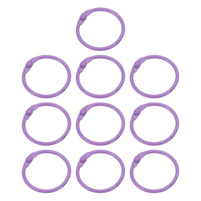 Unique Bargains Metal Anti-Rust Round Binder Rings for Key Chain Scrapbooks 10 Pcs