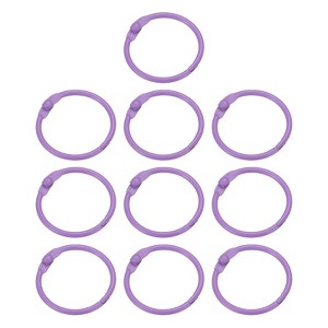Unique Bargains Metal Anti-Rust Round Binder Rings for Key Chain Scrapbooks 10 Pcs - 1 of 4