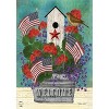 All American Birdhouse Floral House Flag Patriotic Primitive 28" x 40" Briarwood Lane - 3 of 4