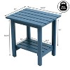 JONATHAN Y Kellie 16.1" Cottage Classic Slatted Solid Acacia Wood Indoor/Outdoor Side Table with Shelf - 4 of 4