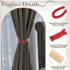Unique Bargains Cotton Hand-Woven Decorative Drape Curtain Tiebacks with Wood Club - 3 of 4