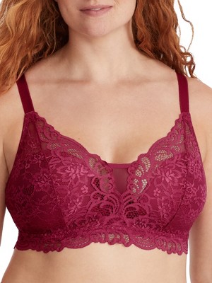 Buy Bali Women's Woman's Double Support Wire-Free Bra, Pink Chic Lace  Print,36C at