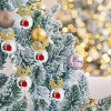 Disco Mirror Elk Horn Christmas Ball,Silver Christmas Tree Decoration,Christmas Day Reflective Hanging Disco Ball,5PCS - 4 of 4