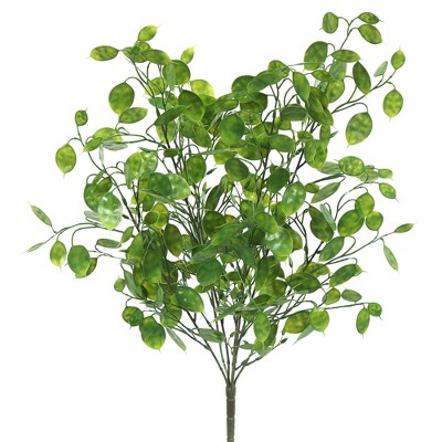 Vickerman 20" Artificial Green Seeded Leaf Bush.