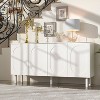 Famapy White 2-Doors Sideboard Buffet Modern Storage Cupboard - 3 of 4