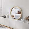 Americanflat 20" Framed Dark Oak Round Mirror - Circular Mirror for Wall Decor - Large Round Mirror for Bathroom, Bedroom, Entryway, and Living Room - 2 of 4