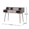 Study Table For Students Wooden Writing Desk With Drawers Modern Home Office Desk-The Pop Home - 2 of 4