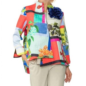Women's Colorblock Floral Print Jacket - IC Collection - 1 of 2