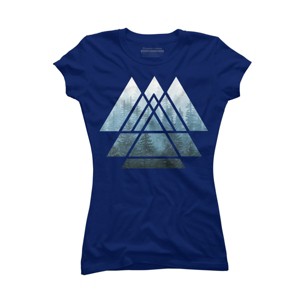 Junior's Design By Humans Misty Forest Sacred Geometry By Maryedenoa T-Shirt - 1 of 3