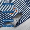 Area Rugs Modern Washable Rug Non-Slip Low Pile Geometric Striped Pattern Rug for Living Room Bedroom - 4 of 4