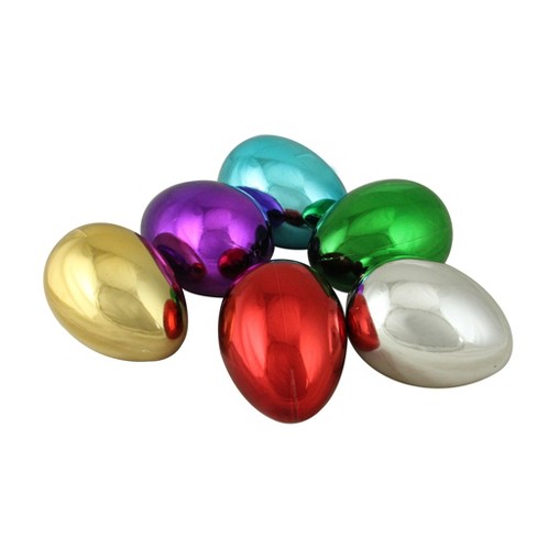 Northlight 6ct Springtime Easter Egg Decorations 3 5 Metallic