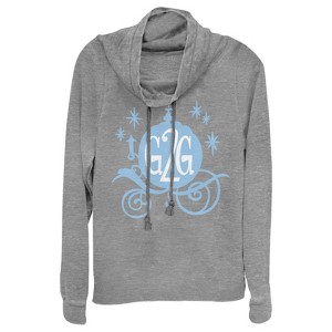 Juniors Womens Ralph Breaks the Internet Comfy Cinderella Cowl Neck Sweatshirt - 1 of 3