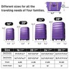 MAYEERTY Hardshell Luggage Sets 4 Pcs Bag Spinner Suitcase with Lock Lightweight 16" 20" 24" 28" luggage Purple - 2 of 4