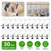 iMountek"30 Pack Heavy Duty Multifunctional Hanging Clips for Closet, Laundry, Boots, Jeans, & Accessories"Grey, Black - 2 of 4