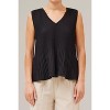 Women's Pleated V-Neck Blouse - GRADE & GATHER - 2 of 4