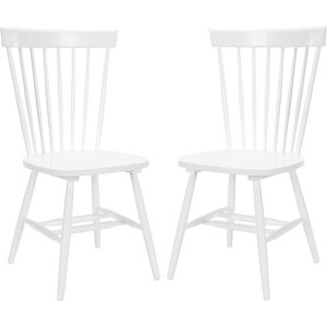 ADILE Spindle Back Dining Chair Set of 2, White - 1 of 4