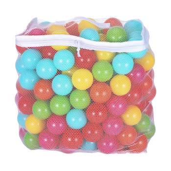 BalanceFrom Fitness 2.3 In 200 Crush Proof Play Pit Balls with Reusable Mesh Storage Bag for Playpens, Bounce Houses, and Kiddie Pools, Multicolor
