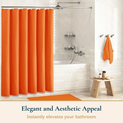 LunaLulinlk Fabric Shower Curtain with Hooks