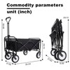 SKRAN Outdoor Sport Foldable All Terrain Pulling Pull-Along Wagons with Strapping System,Weight Capacity 225 LBS for Shopping,Garden,Camping - 3 of 4