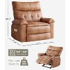 Oversized Wide Recliner Chair with Heat & Massage, 27"W Faux PU Leather Manual Recliner for Adults, Comfort Lazy Chair with 1.5X Sponge Filling - 2 of 4