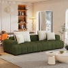 Corduroy Fabric Comfy Sofa with Rubber Wood Legs, Sleeper Couch with 4 Pillows for Living Room, Bedroom, Office, Indoor Furniture - Maison Boucle - 2 of 4