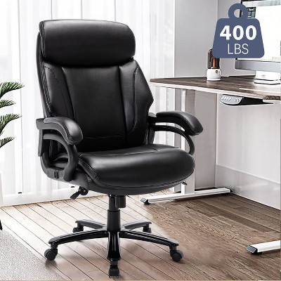 Black Leather High Back Executive Swivel Office Chair