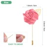 Unique Bargains Wedding Groom Suit Ribbon Rose Flower Lapel Pin with Gold Leaf 1 Pc - 3 of 4