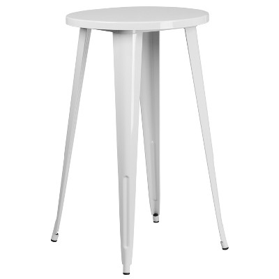 Flash Furniture Commercial Grade 24" Round Metal Indoor-Outdoor Bar Height Table