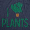 Mens I Heart Plants T Shirt Funny Cute Botany Horticulture Tee For Guys - Crazy Dog Men's T Shirt - 2 of 4