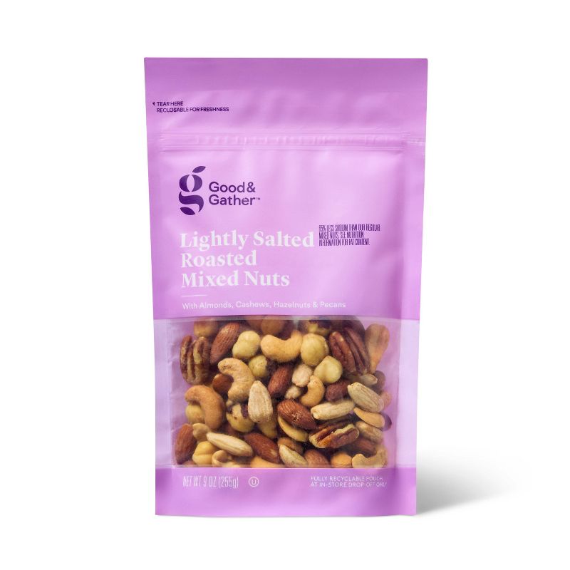 Lightly Salted Roasted Mixed Nuts - 9oz - Good &#38; Gather&#8482;, 1 of 5