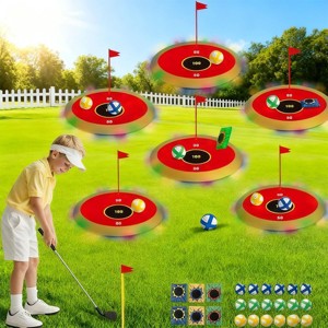 2-in-1Golf & Bean Bag Toss Game Golfs Play for Indoor Outdoor Party Yard Sports Toys for Kids Aged 3+ - 1 of 4
