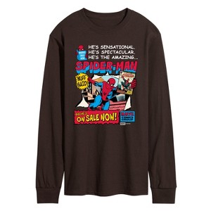Men's - Marvel - Spider-Man He's Sensational Comic Long Sleeve Graphic T-Shirt - 1 of 2