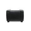 Christopher Knight Home Goyette Faux Leather Club Chair Midnight Black/Dark Walnut - 4 of 4