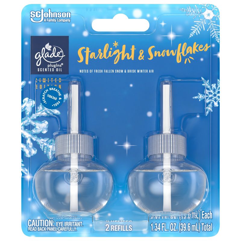 Glade PlugIns Scented Oil Air Freshener - Starlight &#38; Snowflakes Refill - 1.34oz/2pk, 5 of 18
