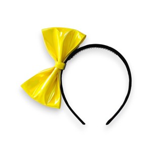 Summer Crystal - Vegan Leather Bow Headband - 1 Pack - 1 of 4