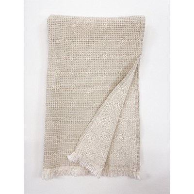 White & Taupe Cross Dyed Cotton Waffle Hand Towel (set Of 4) - Anaya :  Target