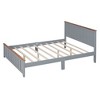 NicBex Full/Queen Size Vintage Wood Platform Bed Frame with Rectangular Headboard and Footboard,Under Bed Storage,No Box Spring Needed,Easy Assembly - 4 of 4