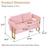VASIP Modern Decorative Side Chair with Gold Metal Legs ,Plush Teddy Fleece Upholstery Sofa, No Wheels ,for Living Room,Office Reception,White - 2 of 4