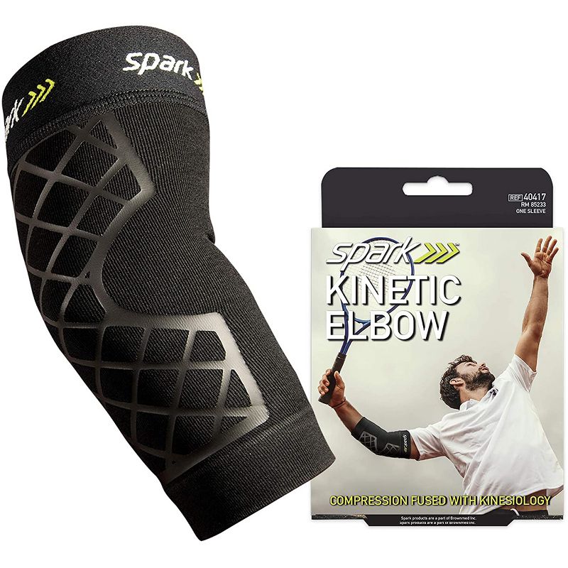 Spark Kinetic Elbow Sleeve - Compression Support with Embedded Kinesiology Tape, 1 of 5