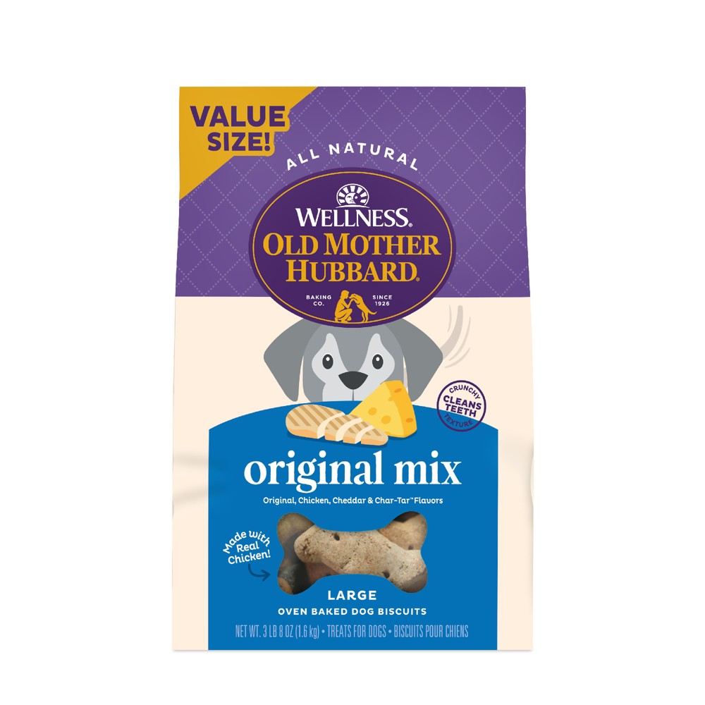 Photos - Dog Food Old Mother Hubbard by Wellness Classic Crunchy Original Assortment Biscuits Large oven Baked with Carrot, Apple, Cheese and