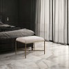 Meridian Furniture,Valley Chenille Fabric Bench - 2 of 4