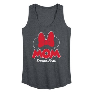 Women's - Disney - Mom Knows Best Minnie Graphic Racerback Tank - 1 of 4