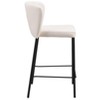 Counter Stool 35" H – Faux Leather With Cream Finish – Modern Stackable (Set of 2) By Zuo Modern - 4 of 4