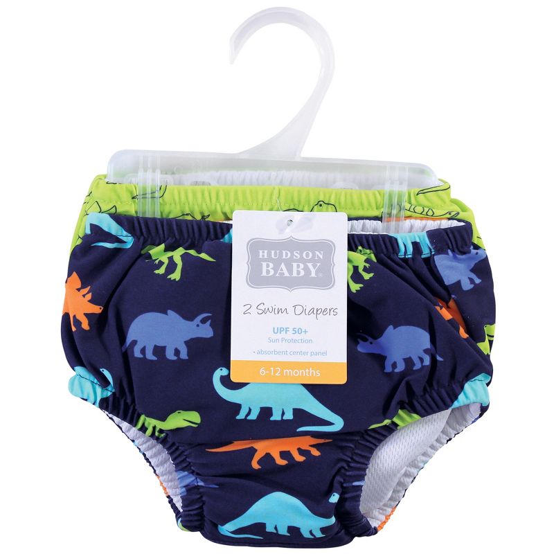 Hudson Baby Infant and Toddler Boy Swim Diapers, Dinosaurs, 3 of 6