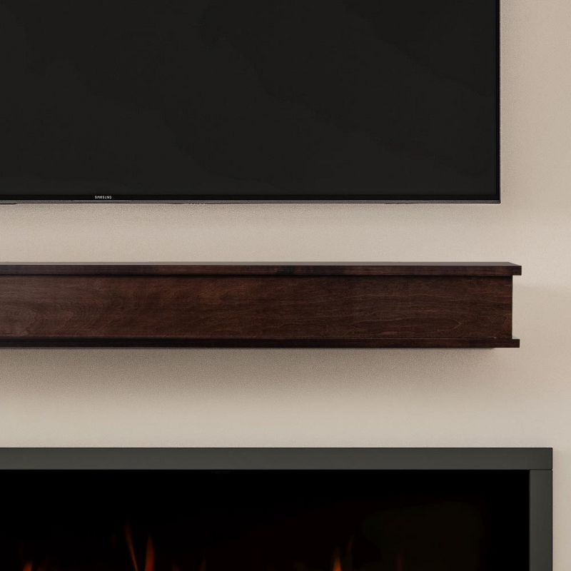 Modern Ember Muirwood Maple Wood Fireplace Mantel Shelf | Elegant Transitional Design with Symmetrical Top & Bottom Molding - Wall Mounted, 4 of 10