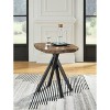 Signature Design by Ashley Haileeton End Table Black/Gray/Brown/Beige : Contemporary Pedestal Table, 24" Wide - 2 of 4